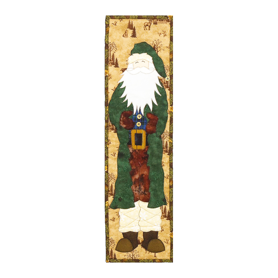 PDF Pattern #103 Woodsy Santa by Patch Abilities - wall hanging