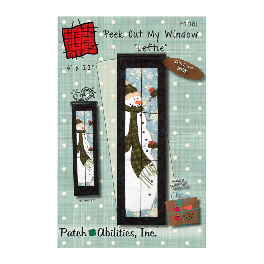 PDF Pattern #106L Peek Out My Window "Leftie" by Patch Abilities - front cover
