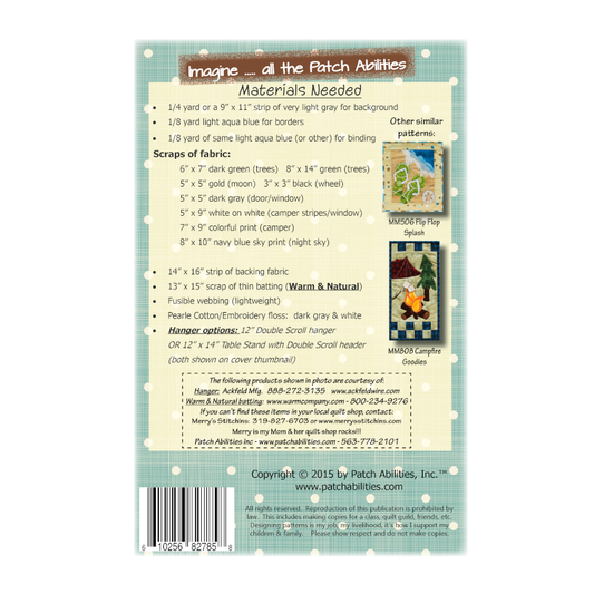 PDF Pattern #151 Quilt Like Crazy by Patch Abilities - back cover