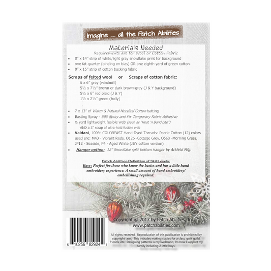 PDF Pattern #169 Joy by Patch Abilities - back cover