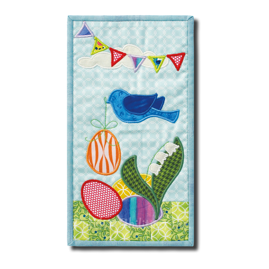 PDF Pattern #197 Blue Bird Easter by Patch Abilities - wall hanging