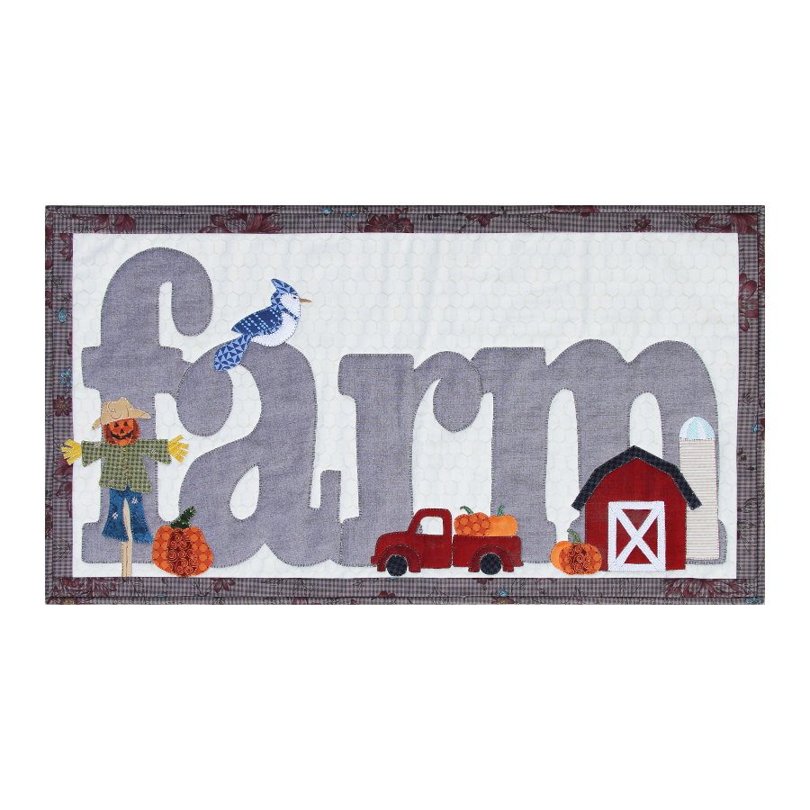 PDF Pattern #217 Fall on the Farm by Patch Abilities - wall hanging