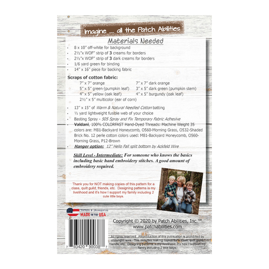 Fall Into Autumn #248 by Patch Abilities (back cover)