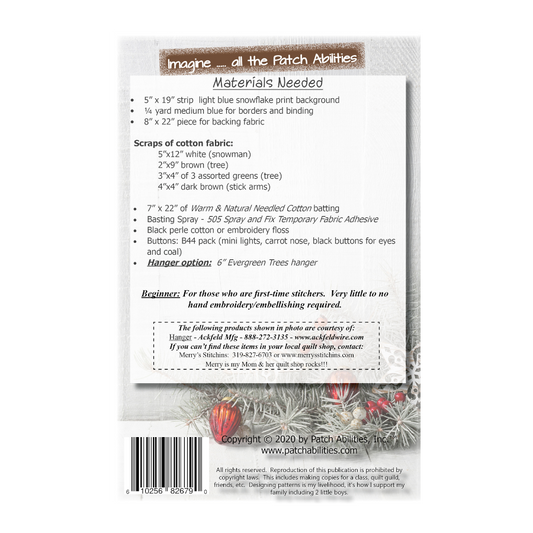 PDF Pattern #44 Hangin Lights by Patch Abilities - back cover