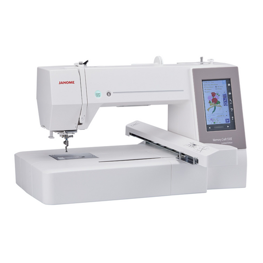 Janome MC-550-E Limited Edition - angled view