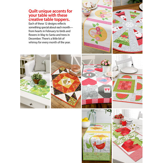 table toppers for all seasons patterns by Annie's Quilting (back)