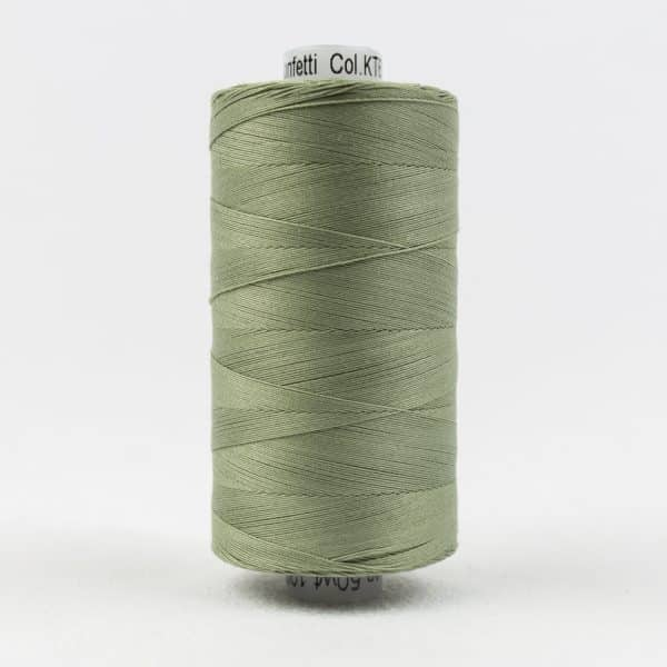 Konfetti by Wonderfil Egyptian Cotton Thread in grey khaki