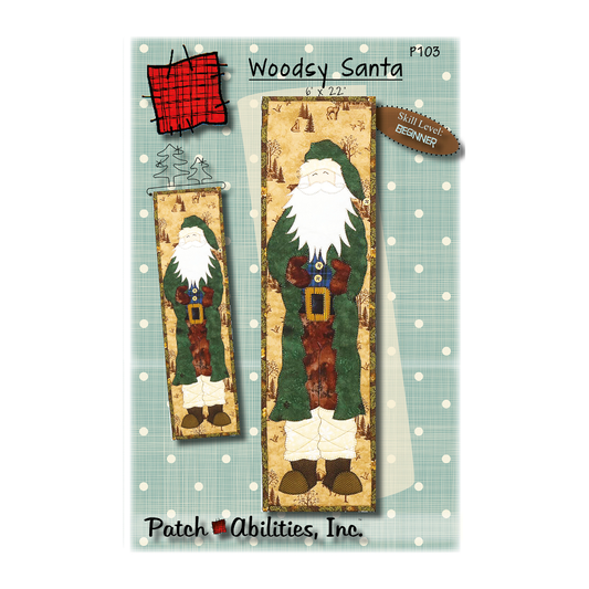 PDF Pattern #103 Woodsy Santa by Patch Abilities - front cover
