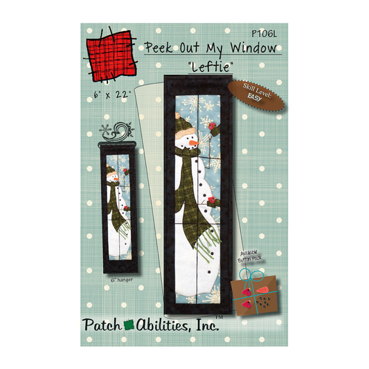 PDF Pattern #106L Peek Out My Window "Leftie" by Patch Abilities - front cover