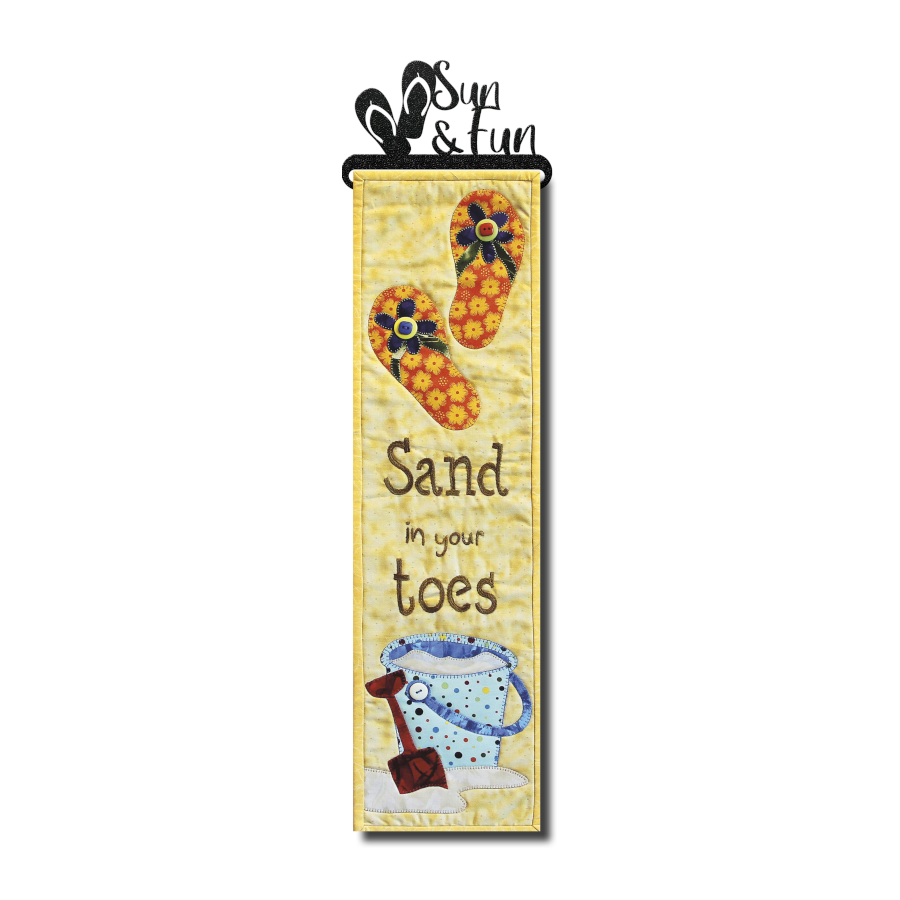 PDF Pattern #122 Sand in Your Toes by Patch Abilities - wall hanging