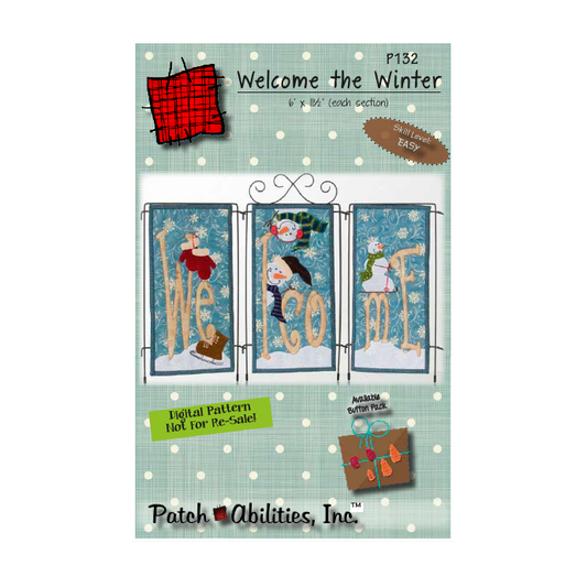 PDF Pattern #132 Welcome the Winter by Patch Abilities - front cover