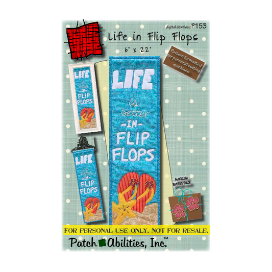 PDF Pattern #153 Life in Flip Flops by Patch Abilities - front cover