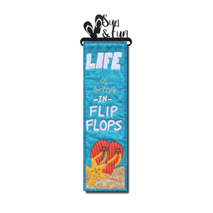 PDF Pattern #153 Life in Flip Flops by Patch Abilities - wall hanging