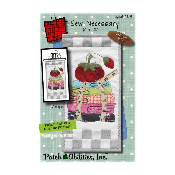 PDF Pattern #159 Sew Necessary by Patch Abilities - front cover