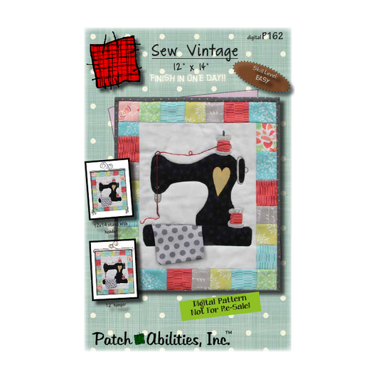 PDF Pattern #162 Sew Vintage by Patch Abilities - front cover
