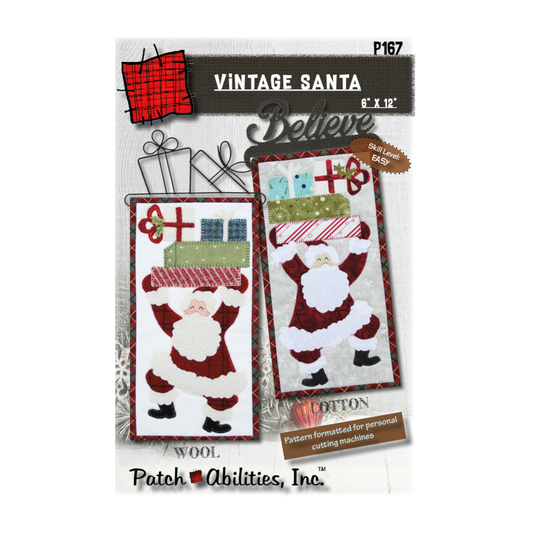 PDF Pattern #167 Vintage Santa by Patch Abilities - front cover