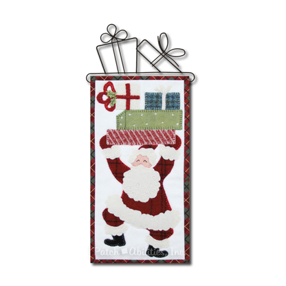 PDF Pattern #167 Vintage Santa by Patch Abilities - wall hanging on hanger