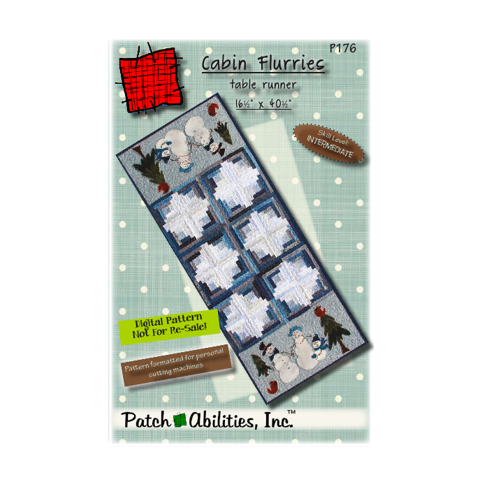 PDF Pattern Cabin Flurries #176 by Patch Abilities - front cover