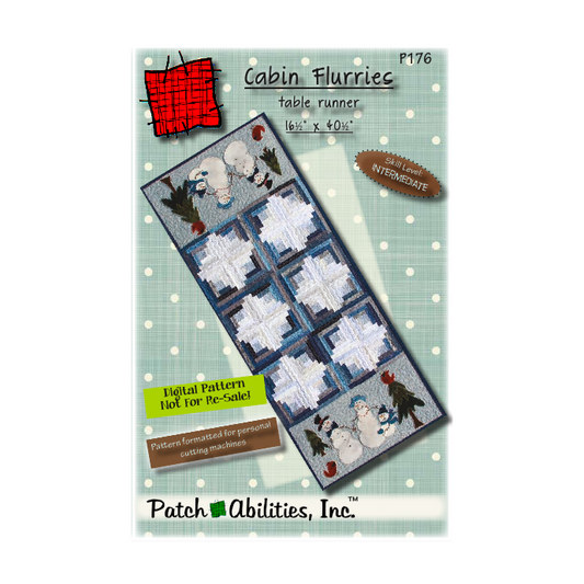 PDF Pattern Cabin Flurries #176 by Patch Abilities - front cover