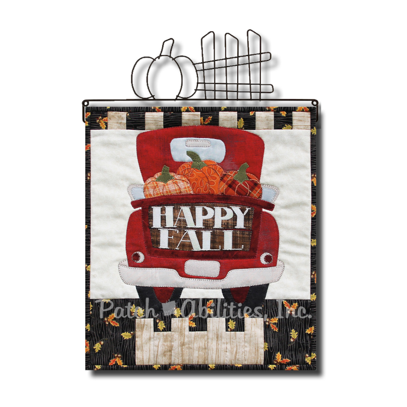 PDF Pattern #181 Happy Fall Little Truck by Patch Abilities - wall hanging