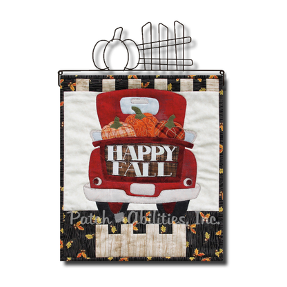 PDF Pattern #181 Happy Fall Little Truck by Patch Abilities - wall hanging