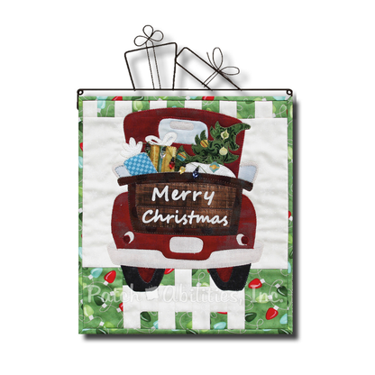 PDF Pattern #182 Merry Christmas Little Truck by Patch Abilities - wall hanging