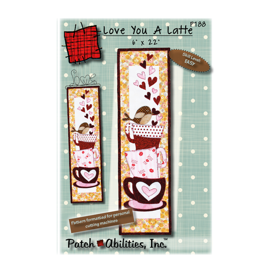PDF Pattern #188 Love You A Latte by Patch Abilities - front cover