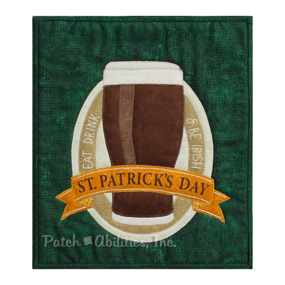PDF Pattern #192 Eat Drink & Be Irish by Patch Abilities - wall hanging