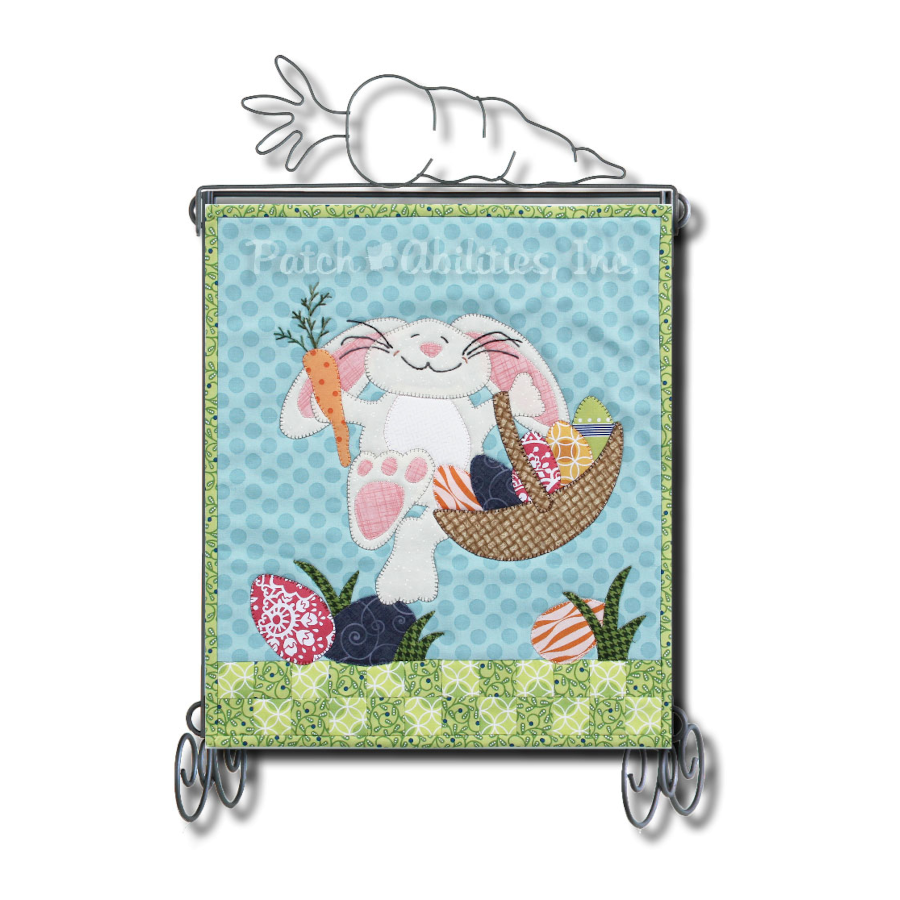 PDF Pattern #194 Hippity Hoppity Easter Bunny by Patch Abilities - wall hanging