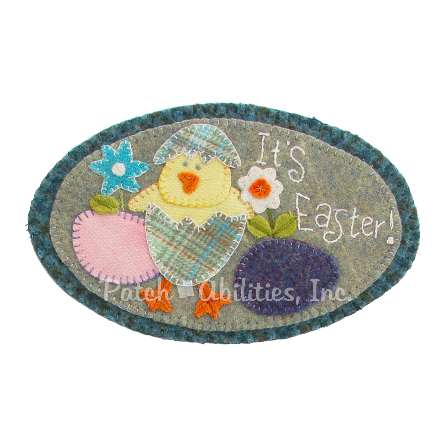 PDF Pattern #196 It's Easter by Patch Abilities - wall hanging in wool