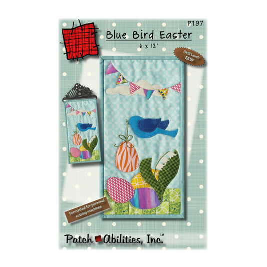 PDF Pattern #197 Blue Bird Easter by Patch Abilities - front cover