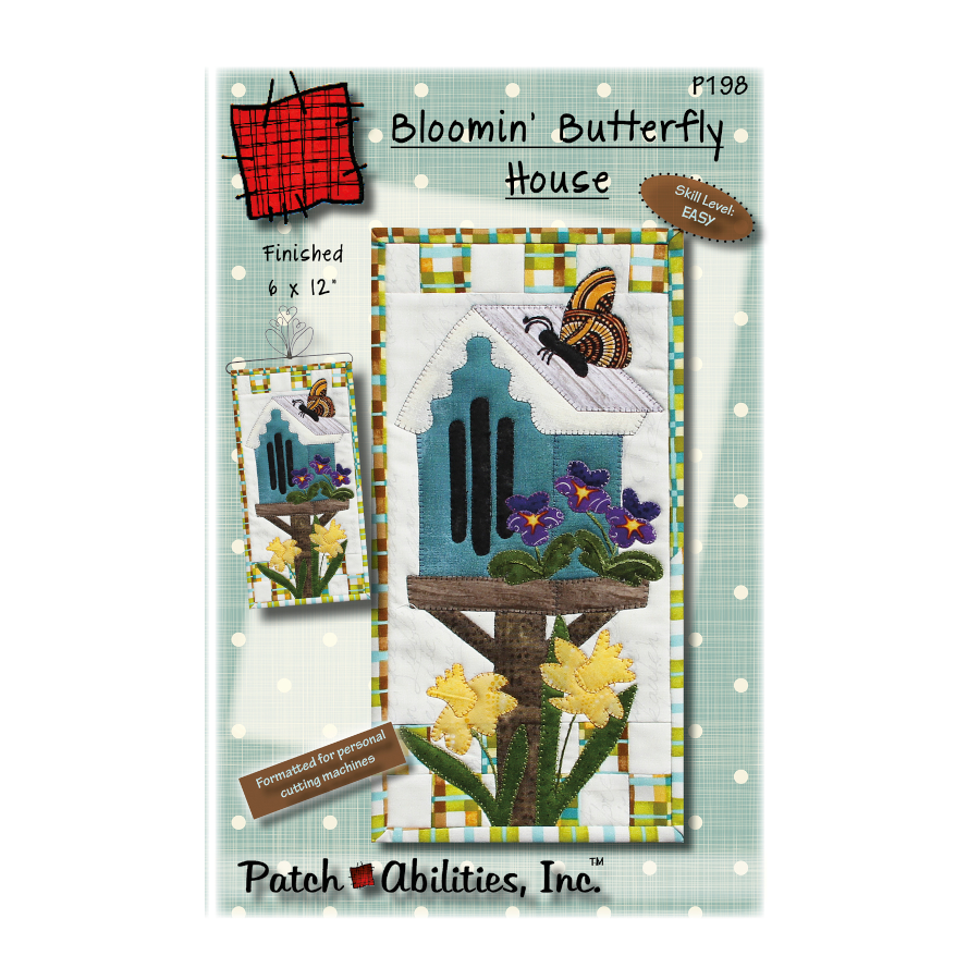 PDF Pattern #198 Bloomin' Butterfly House by Patch Abilities - front cover