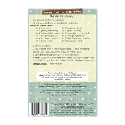 PDF Pattern #198 Bloomin' Butterfly House by Patch Abilities - back cover