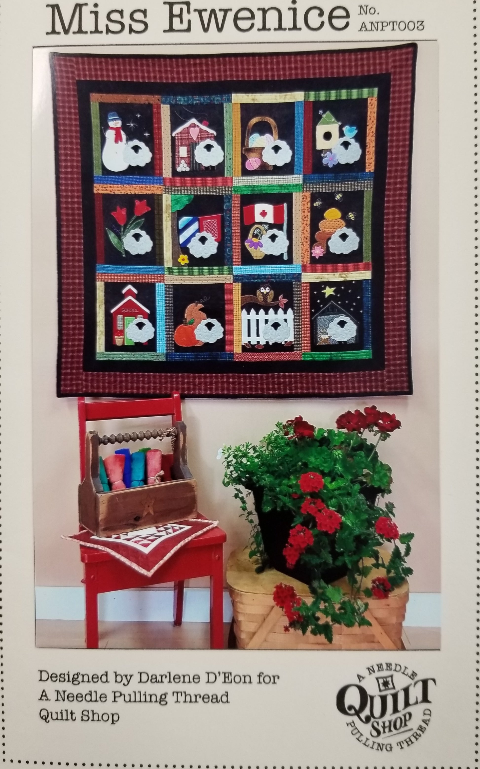 Miss Ewenice Quilt Pattern by Darlene D'Eon for A Needle Pulling Thread Quilt Shop