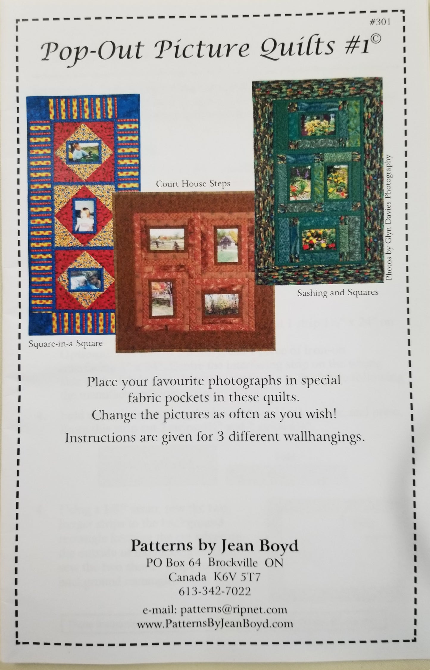 Pop-Out Picture Quilts #1 by Patterns by Jean Boyd