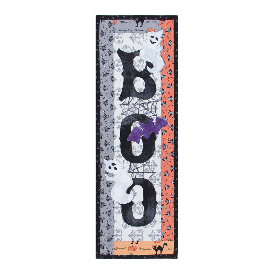 PDF Pattern #221 Halloween Bat 'n BOOs by Patch Abilities - wall hanging