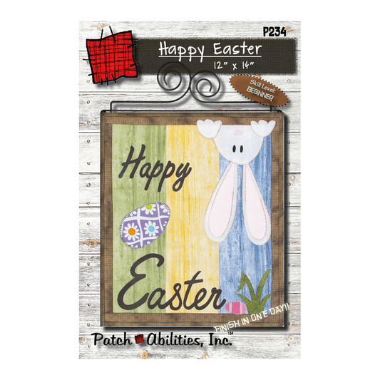 PDF Pattern #234 Happy Easter by Patch Abilities - front cover