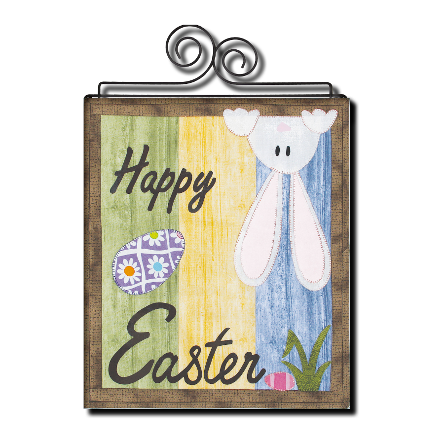 PDF Pattern #234 Happy Easter by Patch Abilities - wall hanging on hanger