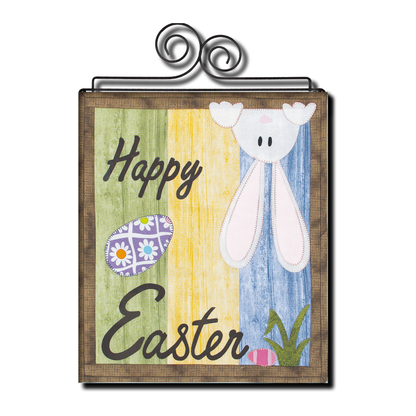 PDF Pattern #234 Happy Easter by Patch Abilities - wall hanging on hanger