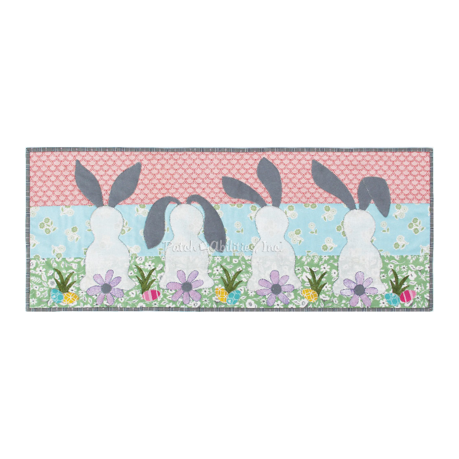 PDF Pattern #235 Easter Bunnies by Patch Abilities - table runner
