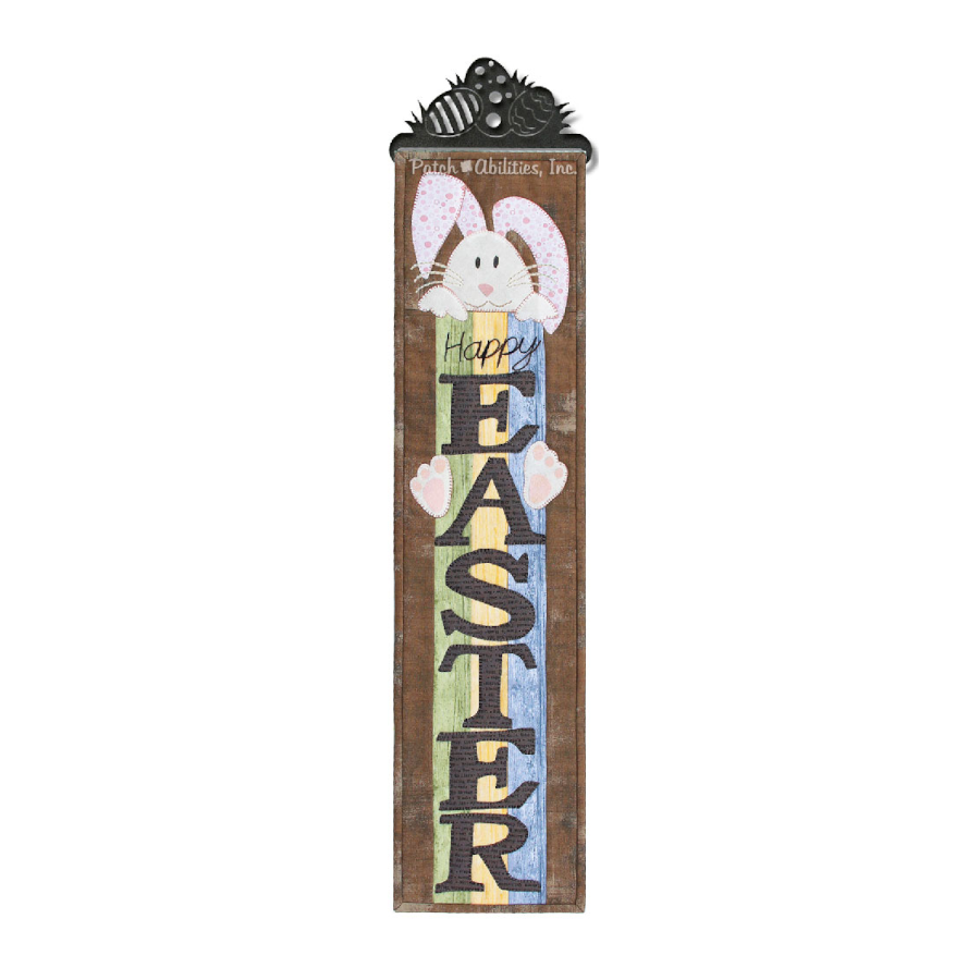 PDF Pattern #237 Hang On Easter! by Patch Abilities - wall hanging on hanger