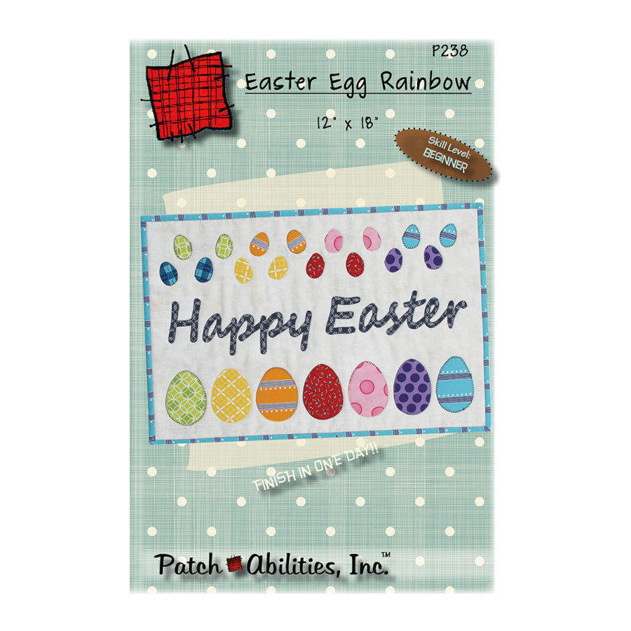PDF Pattern #238 Easter Egg Rainbow by Patch Abilities - front cover