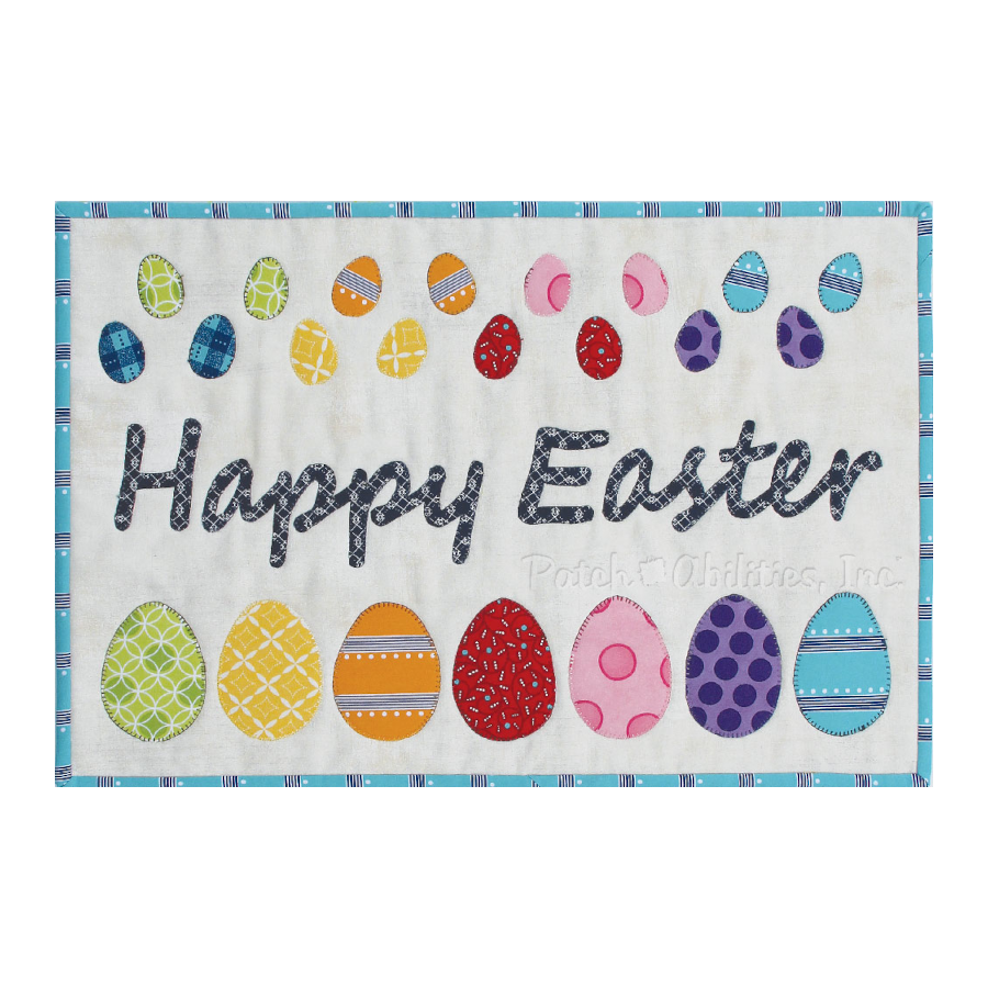 PDF Pattern #238 Easter Egg Rainbow by Patch Abilities - table runner