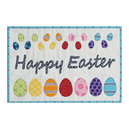 PDF Pattern #238 Easter Egg Rainbow by Patch Abilities - table runner