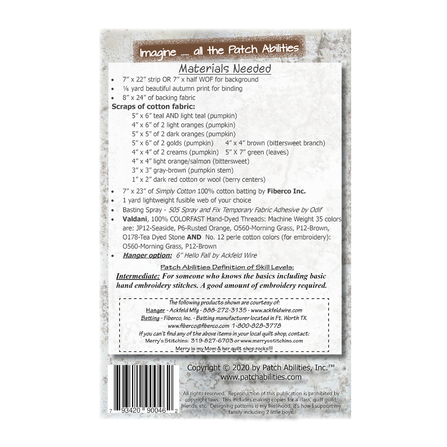 Pumpkins Galore #253 by Patch Abilities (back cover)