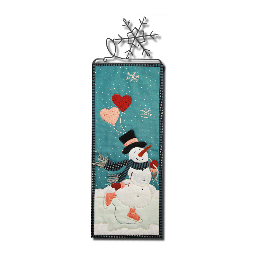 Snow In Love #264 by Patch Abilities wall hanging on hanger