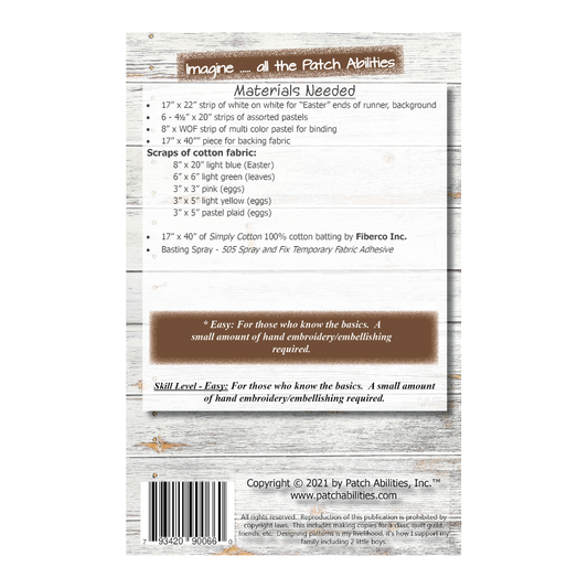 Peaceful Easter #265 by Patch Abilities (back cover)