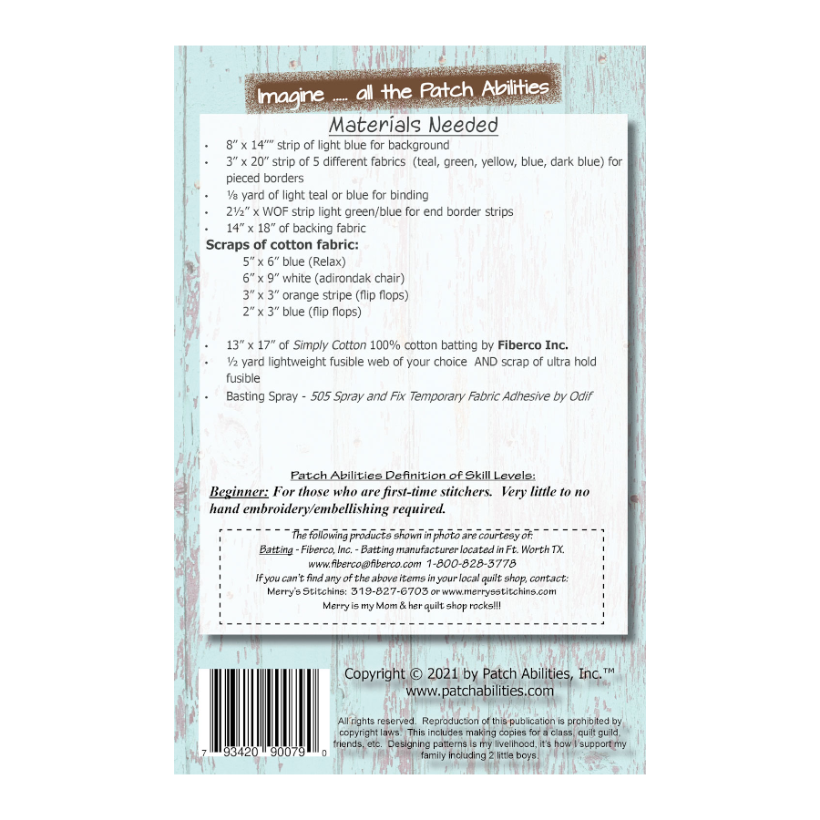 Chill N' Relax #276 by Patch Abilities (back cover)