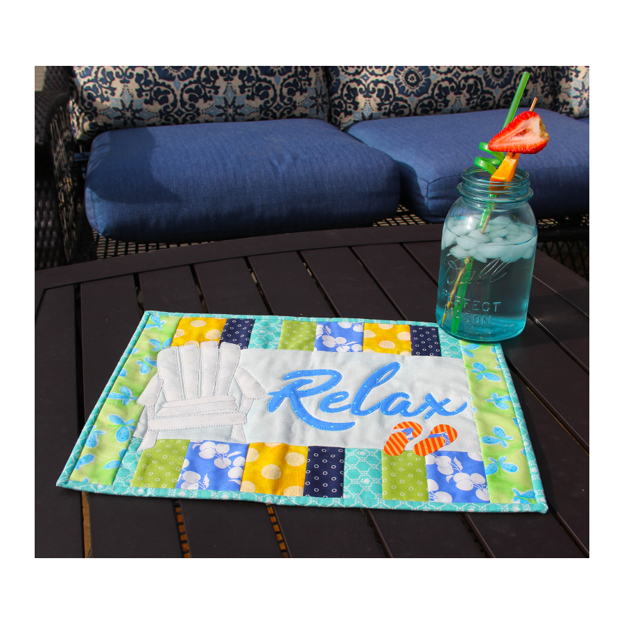 Chill N' Relax #276 by Patch Abilities place-mat outside