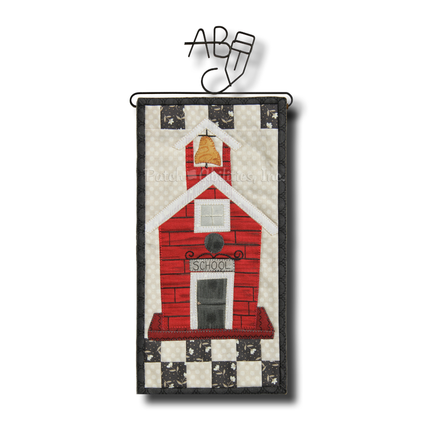 Schoolhouse Birdhouse #277 by Patch Abilities wall hanging on hanger
